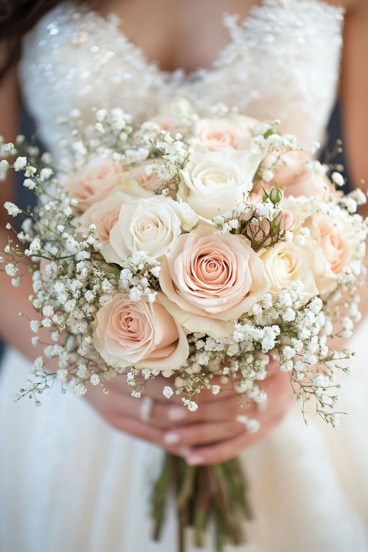 Bouquet de fleurs de saison dans les tons crème et pêche - Composition florale fraîche par votre fleuriste Casablanca