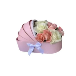 Boîte ronde avec un arrangement de roses pastel - Fleurs de luxe pour Casablanca