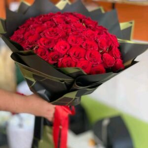 Bouque 50 roses Rouge